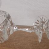 Cut crystal champagne glasses