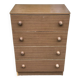 commode 4 tiroirs compacte — Effet bois foncé