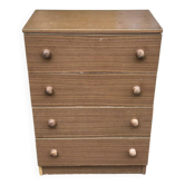compact 4-drawer chest — Dark wood effect