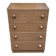 commode 4 tiroirs compacte — Effet bois foncé