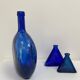 Carafe / vase / lady-jeanne in cobalt blue glass