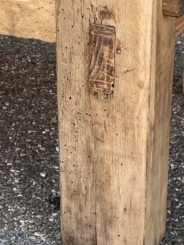 Table industrielle Établi menuisier en bois naturel brut vintage bohême