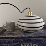 Spiral glass pendant light