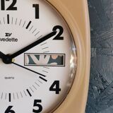 Vintage clock square silent wall clock "Mocha Spotlight"