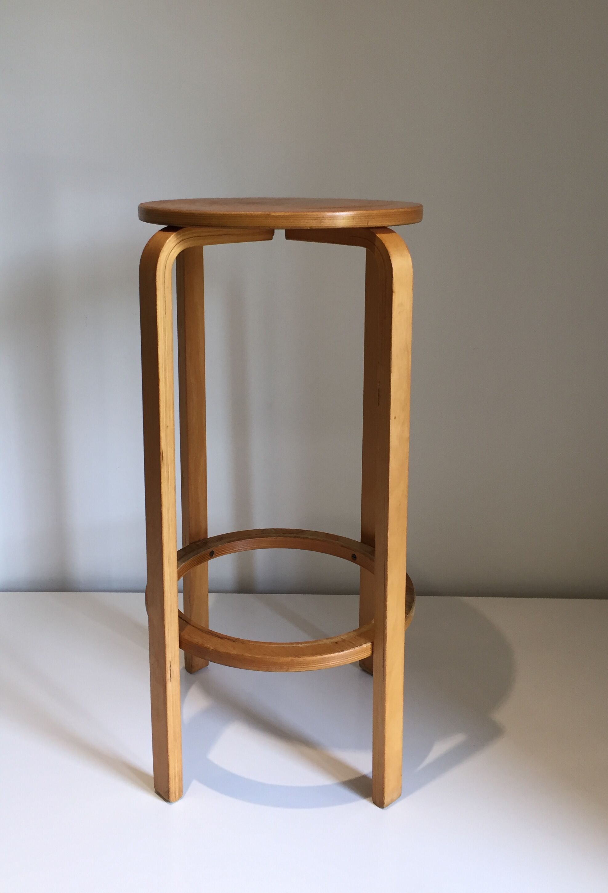 Scandinavian wooden top stool
