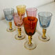 6 blown crystal liqueur glasses from Bohemia, 1960s