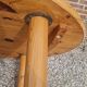 70s oval pine coffee table