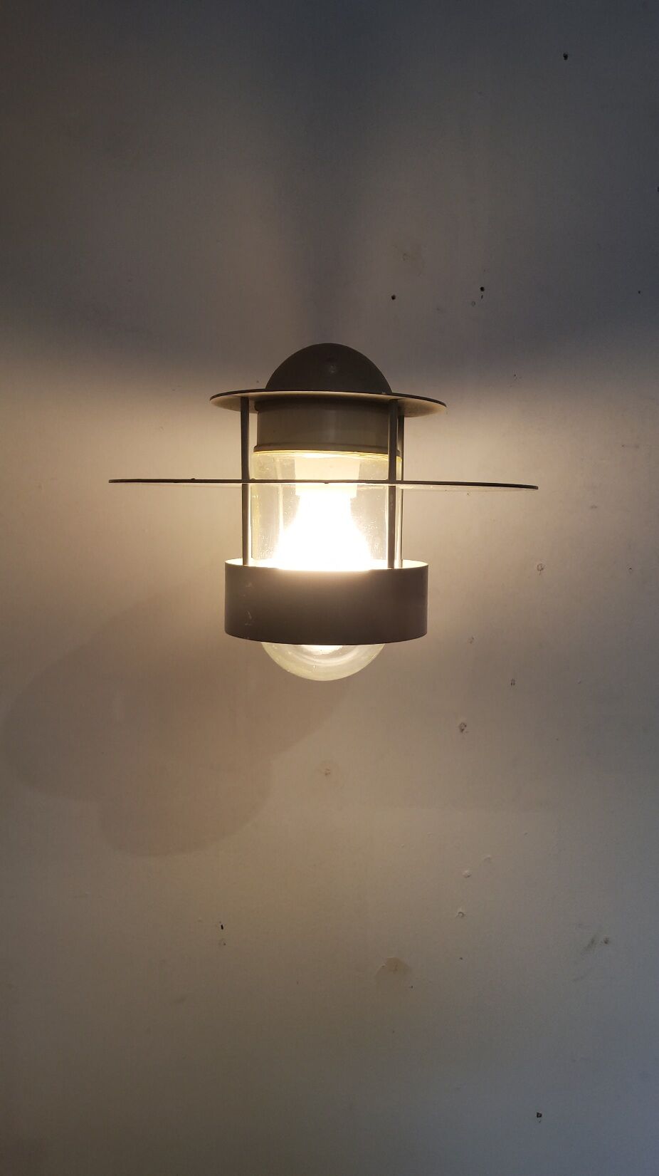 Metal and glass wall lamp by Jens Møller-Jensen for Louis Poulsen