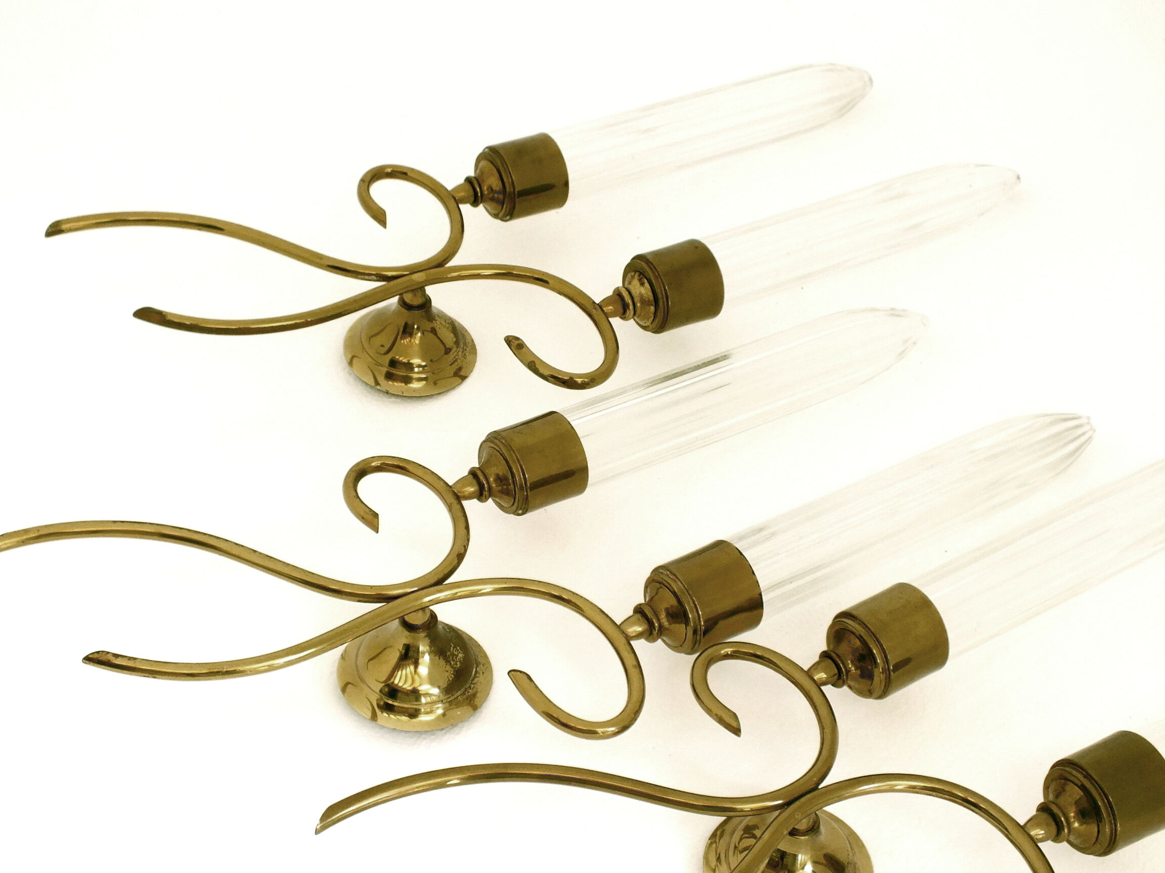 Angelo Lelli design three wall lamps by Arredoluce Italy 1950