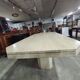 Vintage octagonal dining table travertine 1970s/1980s