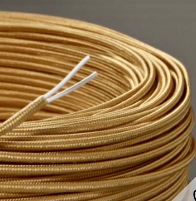 Ceramic lamp, 2M fabric cable, cotton lampshade
