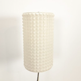 Vintage Floor Lamp in Checkered Milk Glass
