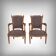 Pair of stained beech armchairs, Louis XVI style – 1950