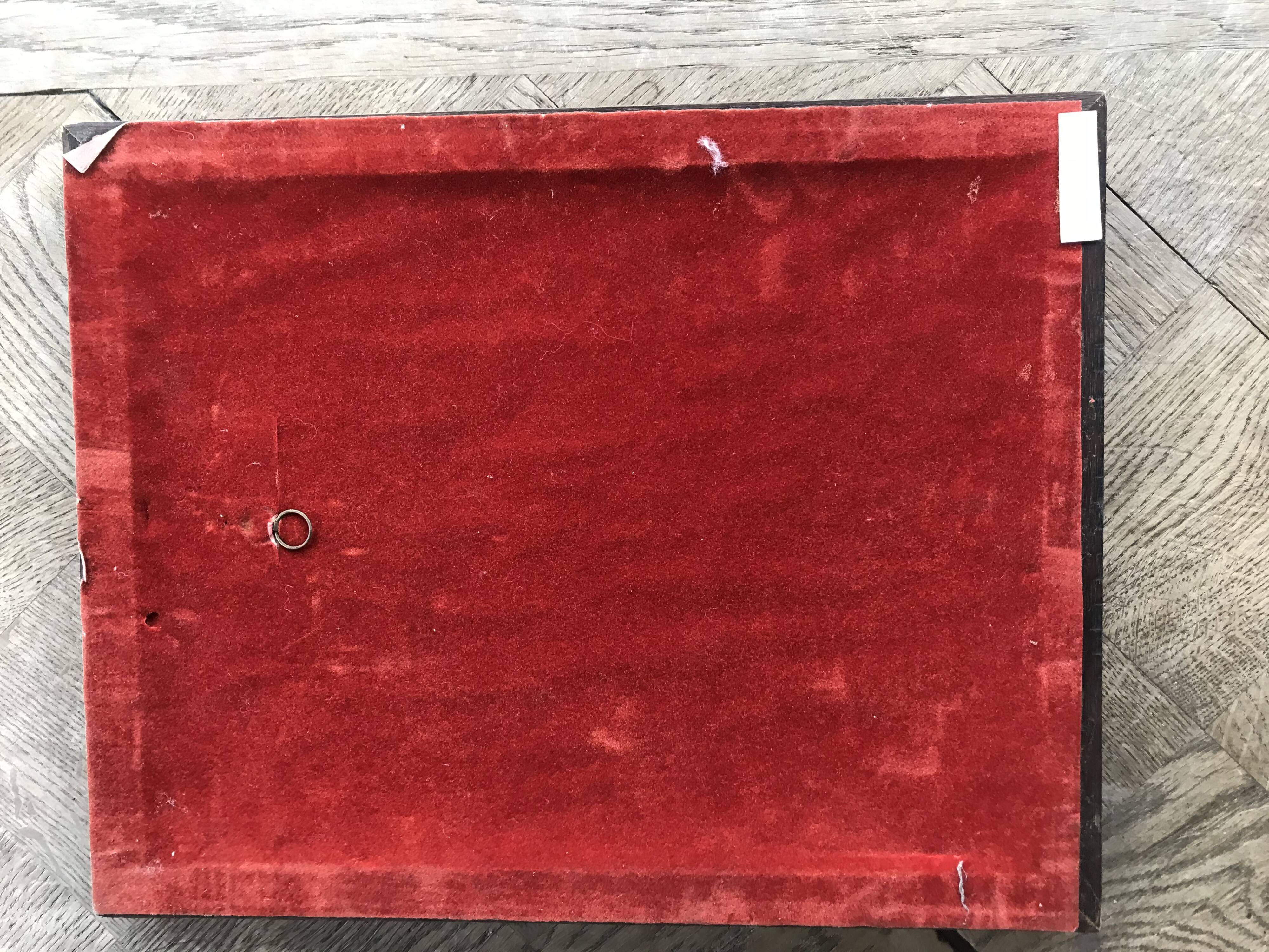 Vintage nature painting, Teal