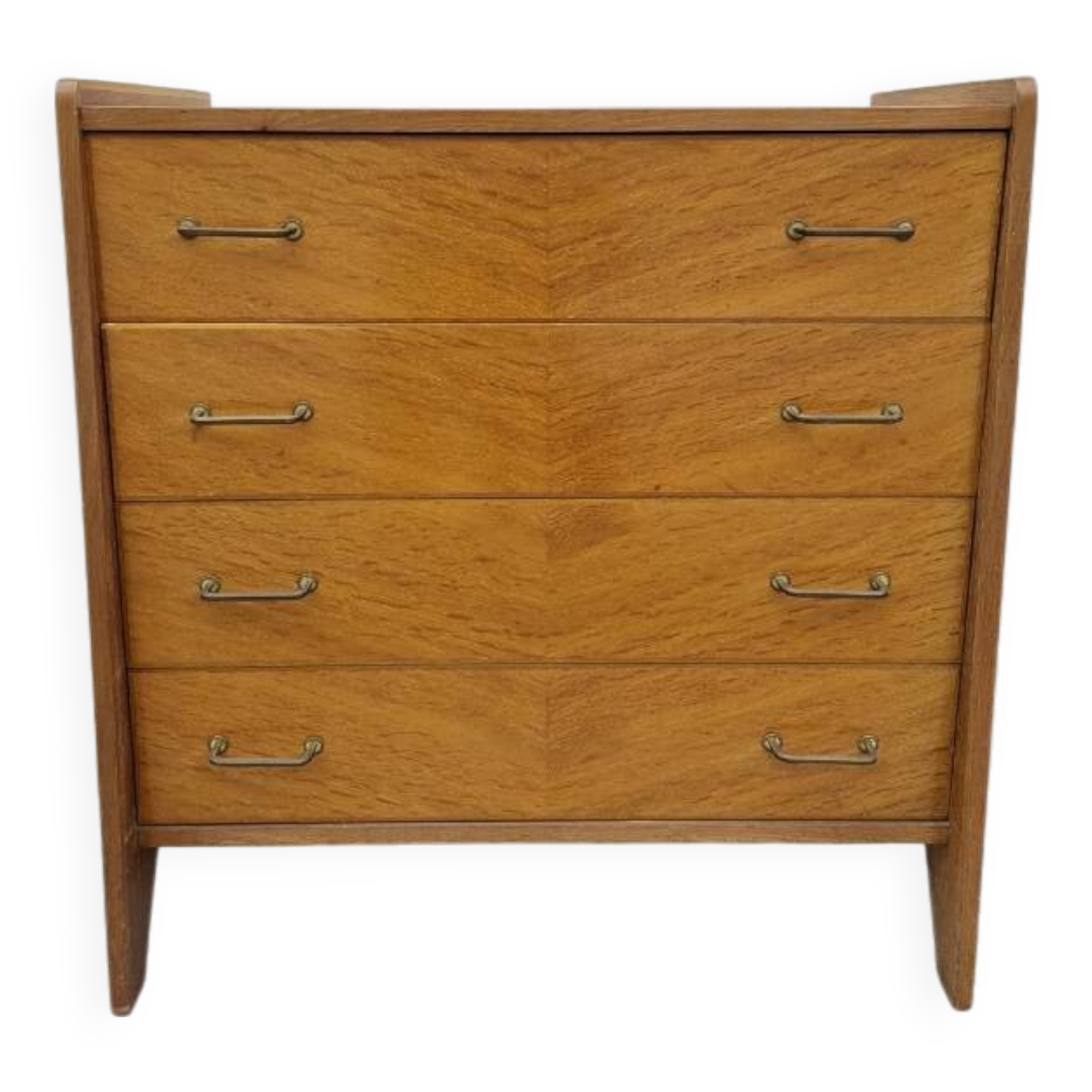 Vintage chest of drawers with compass feet, 1950s, 4 drawers
