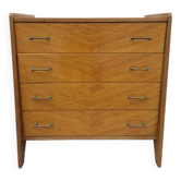 Vintage chest of drawers with compass feet, 1950s, 4 drawers