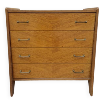 Commode vintage pieds compas 1950s 4 tiroirs