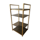 Golden brass and glass shelves