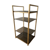 Golden brass and glass shelves