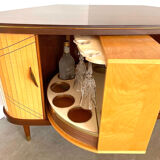 Sesame Bar multifunctional Dry Bar and Book Case with tambour doors