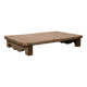 Old burmese teak tea table original blue patina