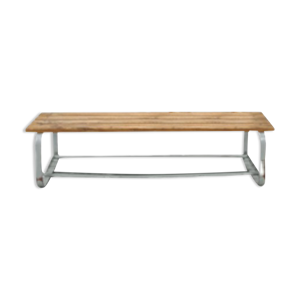 Industrial bench in grey steel