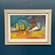 Original Mid Century Oil On Canvas – “Fruit” By Louis Zelig – Vintage & Framed 72 × 55 Cm