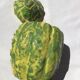 Slip coloquinte pot with lid height 17cm