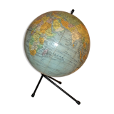 Vintage map 1950 Girard and Barrere globe