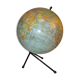 Vintage map 1950 Girard and Barrere globe