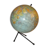 Vintage map 1950 Girard and Barrere globe