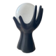 Lampe mains des années 70 en céramique et opaline