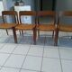 Designer Niels Otto Moller 1960's Suite of 4 Scandinavian Chairs