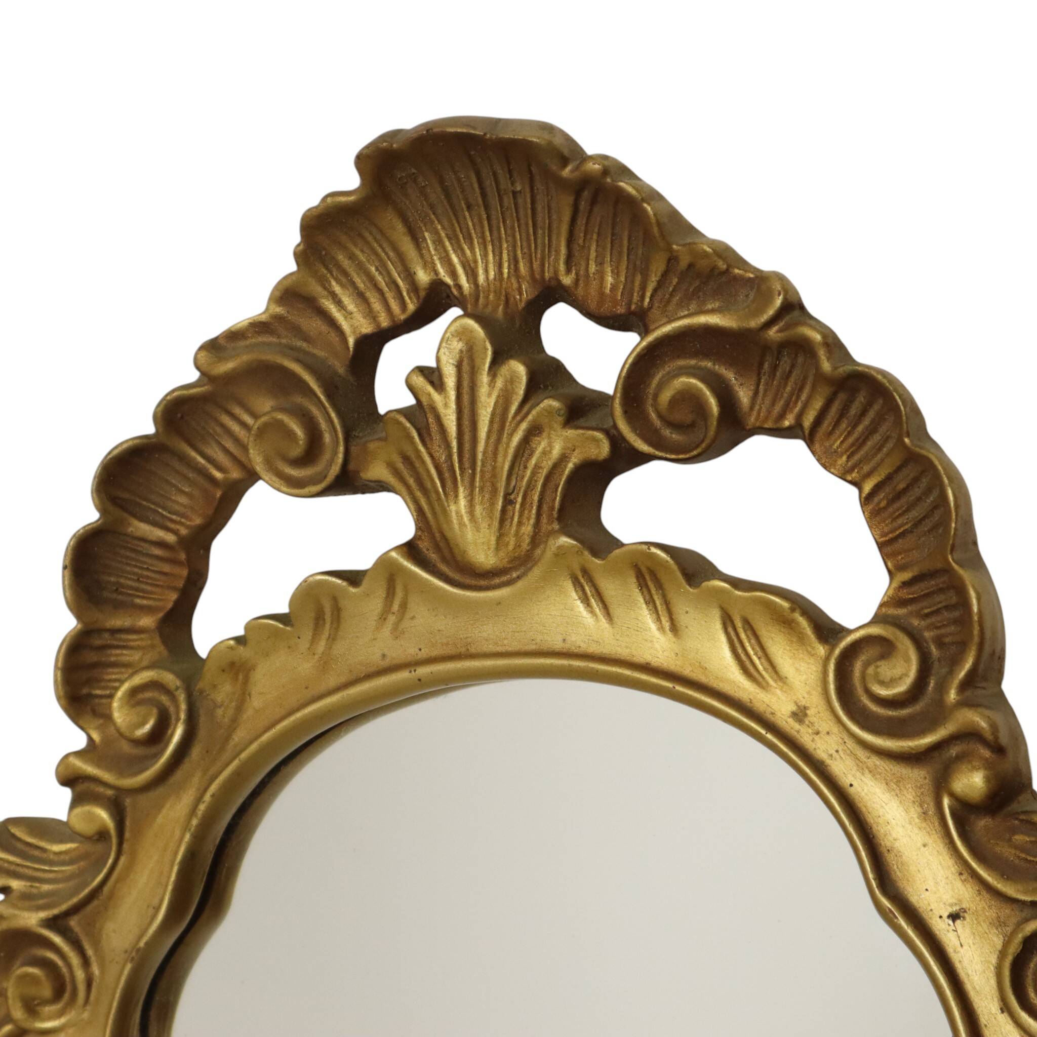 Mid-Century Crested Mirror – Classic Gold French Mirror 63 cm