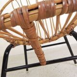 Set of 2 rattan, bamboo children's chairs Rohe Noordwolde 1950s