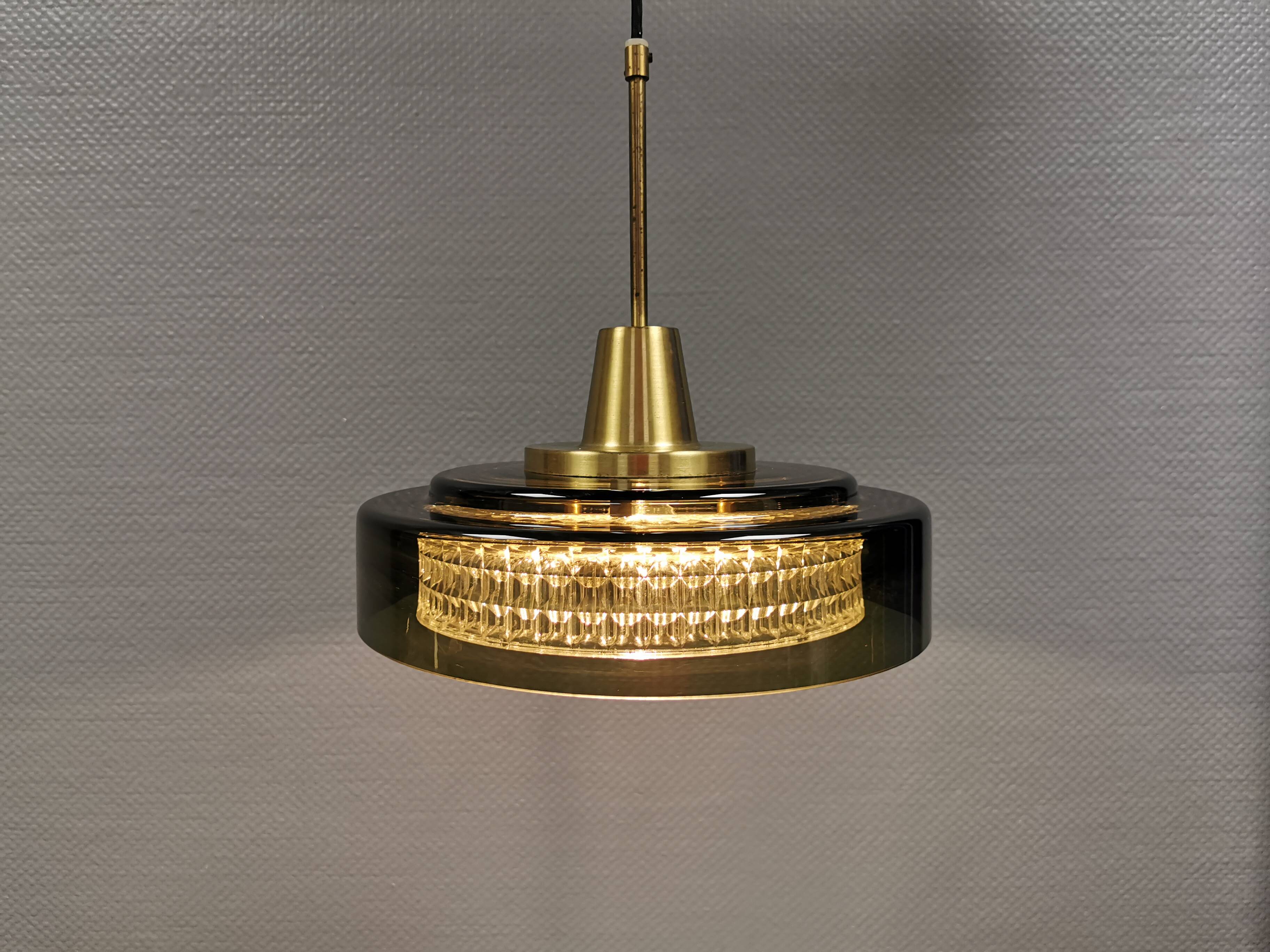 Rotonda hanging lamp bt Carl Fagerlund at Örrefors, for Lyfa Denmark
