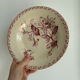 Hollow plate red ironstone honeysuckle pattern from Gien pottery