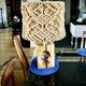 Brutalist lamp and rope 1960