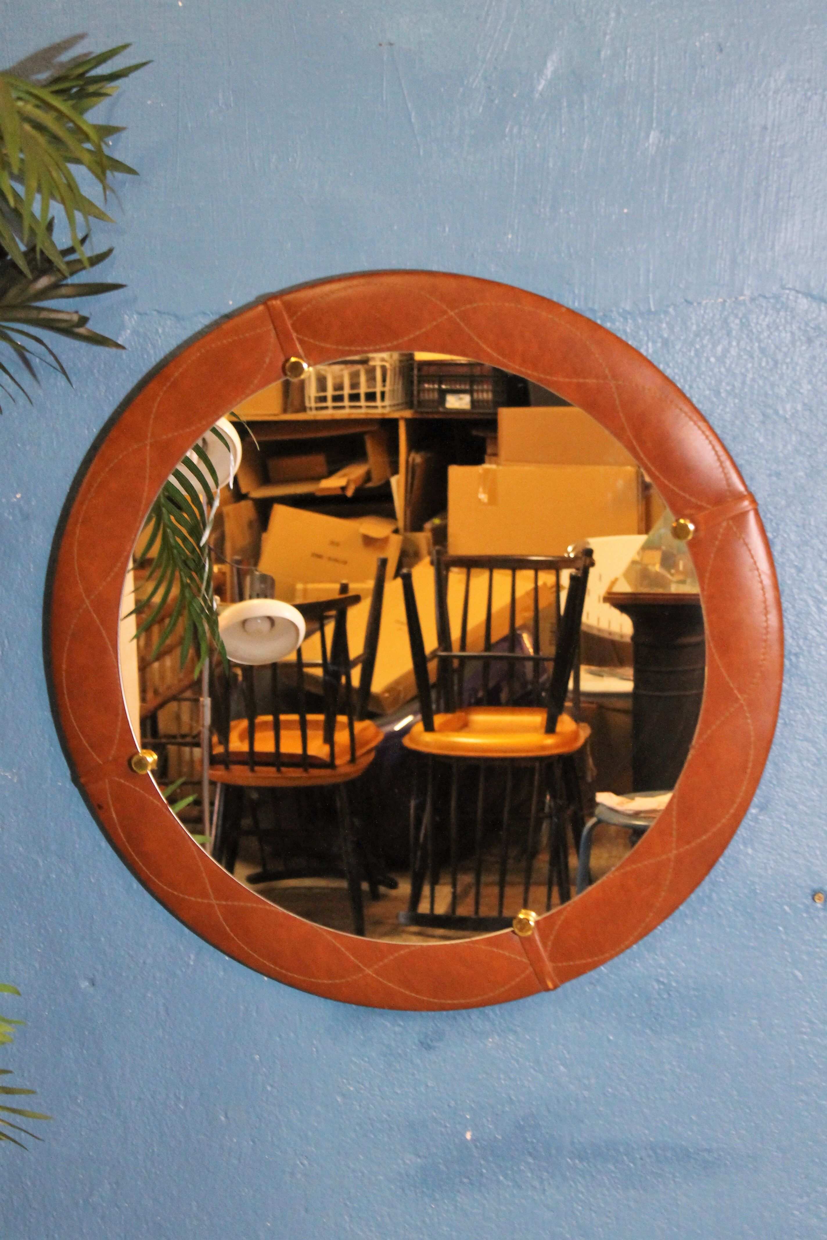 Pair of wall mirrors Italy 1960s 69cm
