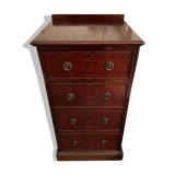 Mahogany style four-drawer chest of drawers