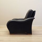 Black armchair, Italian design, 1980s, production: Italy
