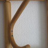 Curved wooden wall coat rack from the 70s-80s.