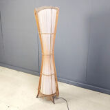 Vintage Italian bamboo floor lamp, 1960s