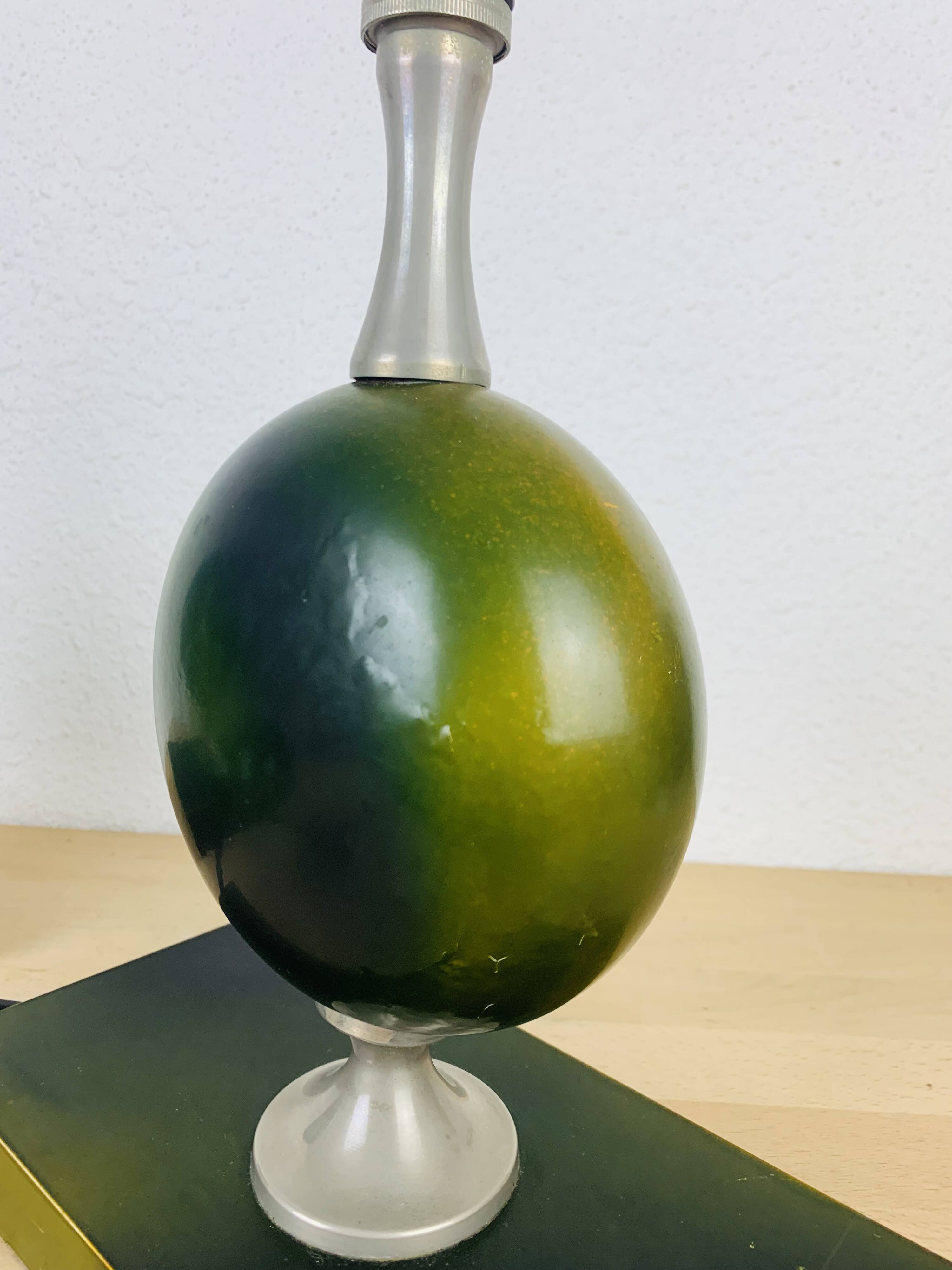 Paire de lampes Philippe Barbier années 70, vert