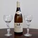 Set of 2 vintage Bayel crystal wine glasses