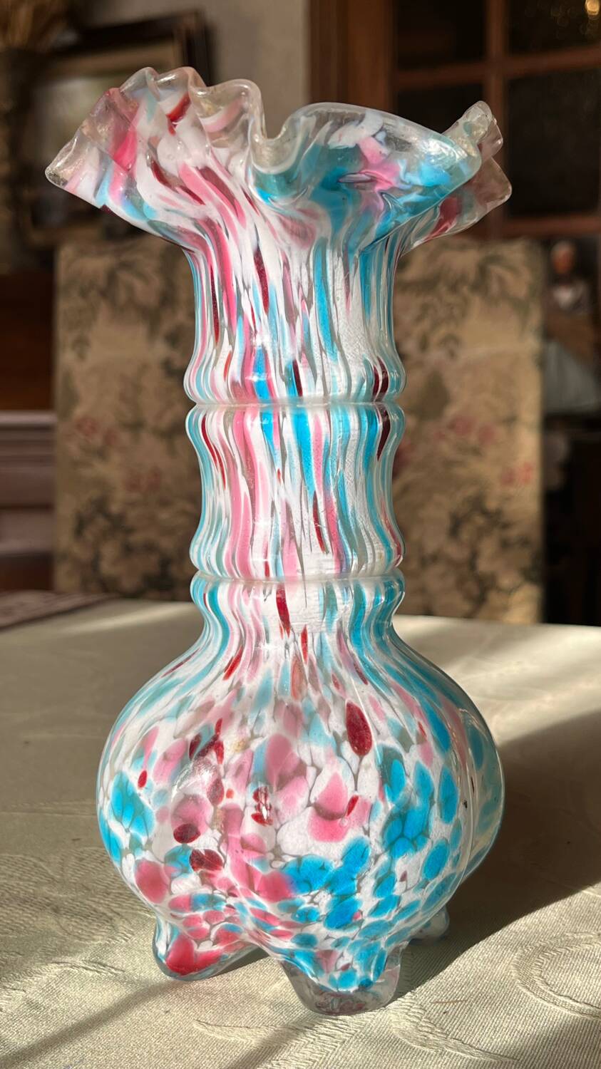 Legras vase in marmoreal glass
