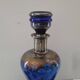 Carafe et 5 verres bleu cobalt décor or
années 1950