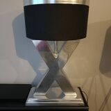 Lamp in X, cross, steel, design