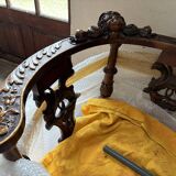 Two-seater canapé and two Neo-Renaissance armchairs from 1890.