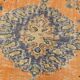 6x9 Pumpkin Orange Turkish Vintage Rug, 187x271 Cm